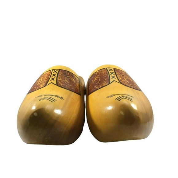 Old Vintage Dutch Wooden Shoes Hand Carved Hand Painted Clogs Holland 24.5 cm 38 - Picture 6 of 12